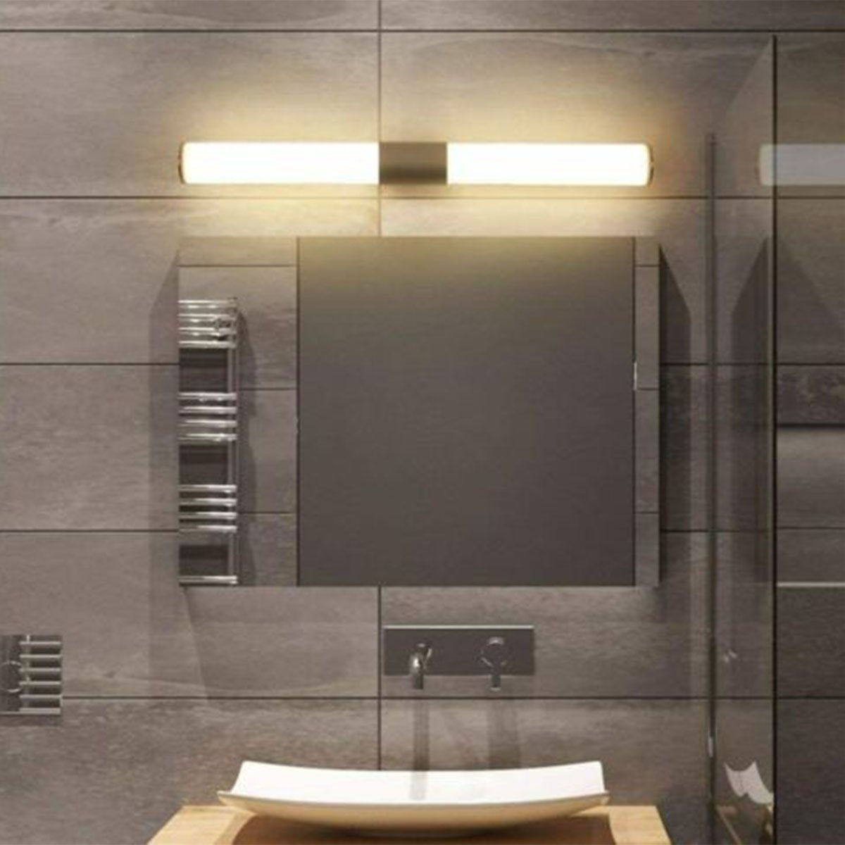 oyajia Spiegelleuchte 22W LED Spiegelleuchte, Wandleuchte Spiegel Frontleuchte Scheinwerfer, LED fest integriert, LED Wandleuchte Badezimmer Beleuchtung Schminklicht, Aufbaulampe Wand Make-up Kommode Ständer Licht