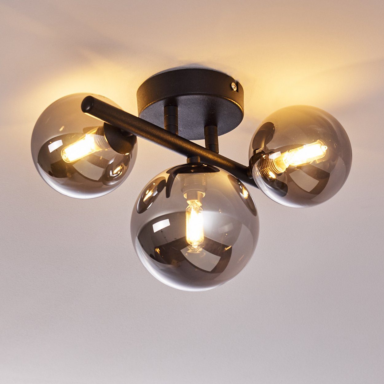 hofstein Deckenleuchte LED Decken Lampen 3-flammig Wohn Schlaf Zimmer Beleuchtung Flur