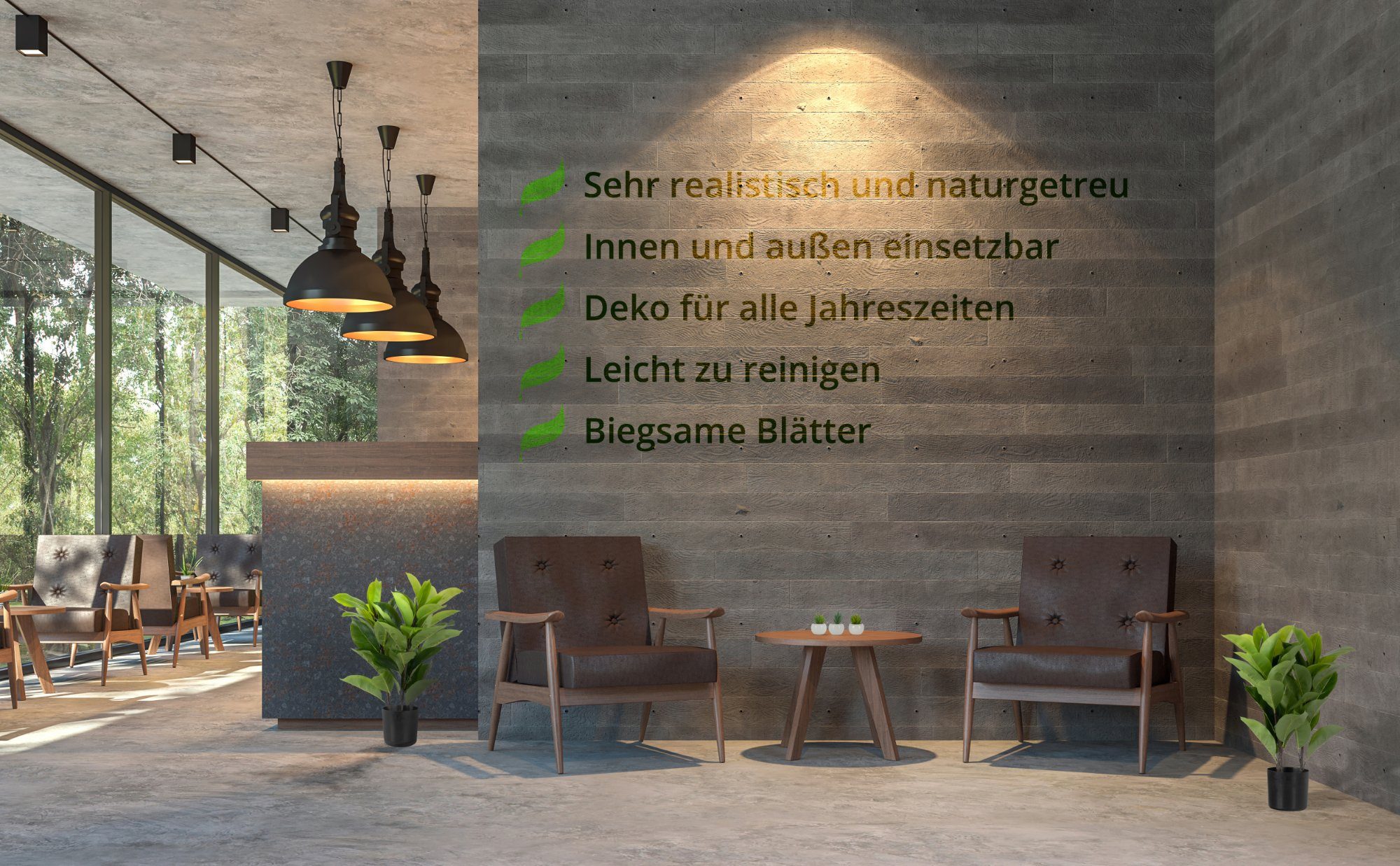 Kunstbaum GB-60 Kunstpflanze - künstlicher Kautschukbaum im Plastiktopf - 60cm hoch 40cm Durchmesser - Dekopflanze aus Plastik - Immergrünes, pflegeleichtes Ficus-Elastica-Imitat Gummibaum, joycraft, Höhe 60 cm
