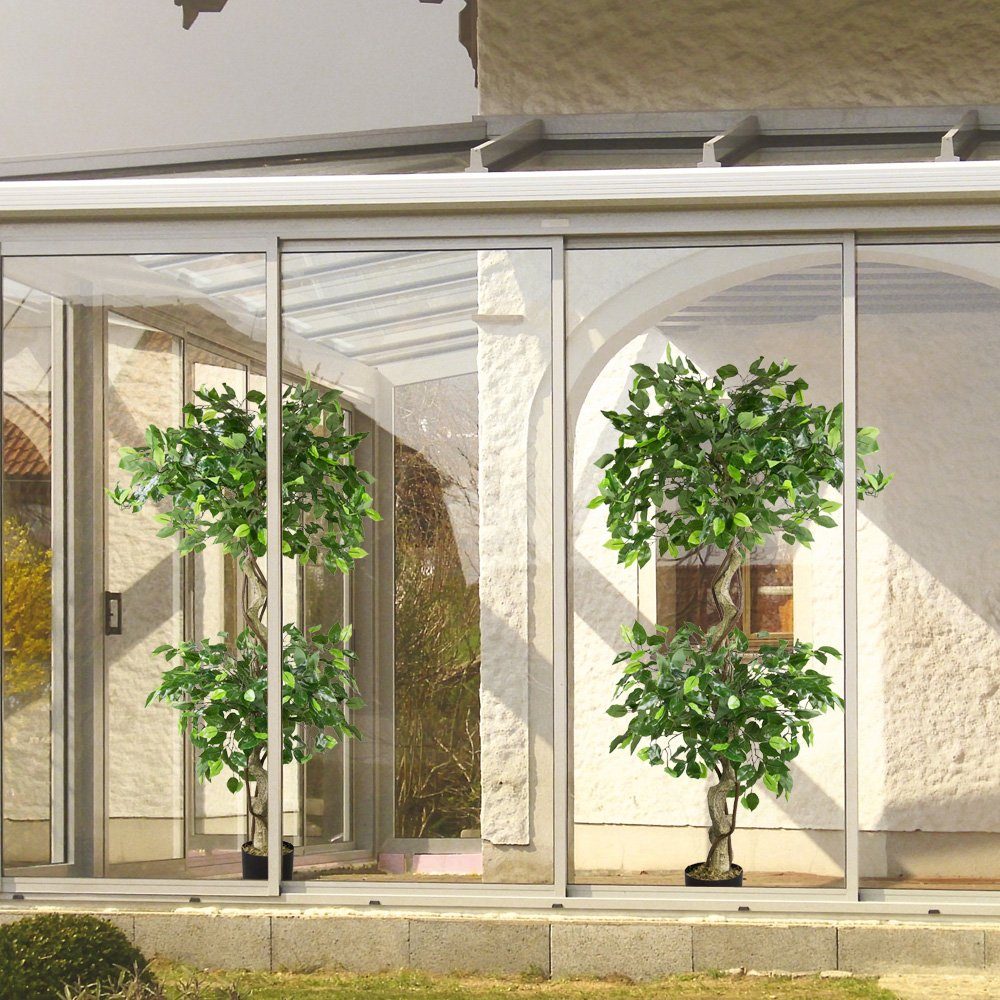 Kunstpflanze Ficus Kunstpflanze Künstliche Pflanze 150 cm Decovego, Decovego