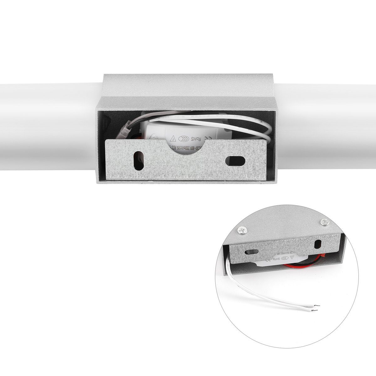 oyajia Spiegelleuchte 22W LED Spiegelleuchte, Wandleuchte Spiegel Frontleuchte Scheinwerfer, LED fest integriert, LED Wandleuchte Badezimmer Beleuchtung Schminklicht, Aufbaulampe Wand Make-up Kommode Ständer Licht